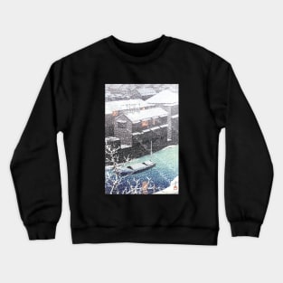 Snow on Ochanomizu by Kawase Hasui Crewneck Sweatshirt